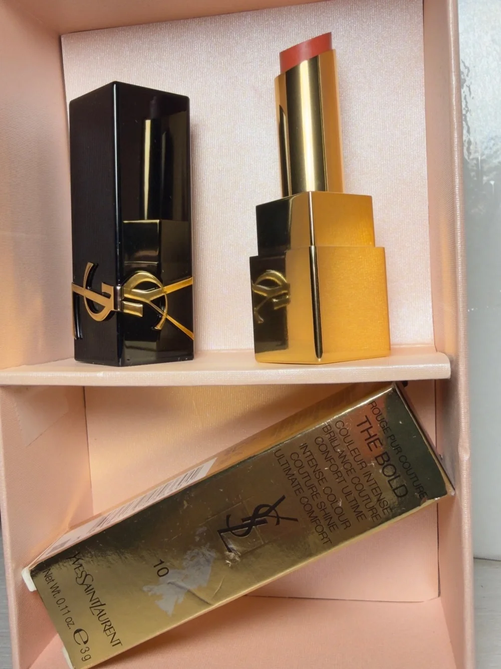 YSL Rouge Pur Couture The Bold Lipstick #10 Brazen Nude NIB Full Size